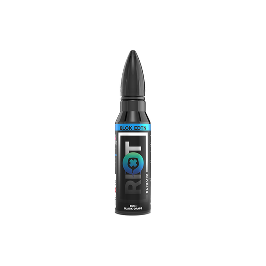 0mg Riot Squad Black Edition V2 2x 50ml Shortfill Rich Black Grape (70VG/30PG)