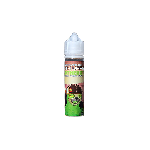 0mg Sloth Vapes 50ml Shortfill (70VG/30PG) (1 Free Nic Shot Per Shortfill) Green apple