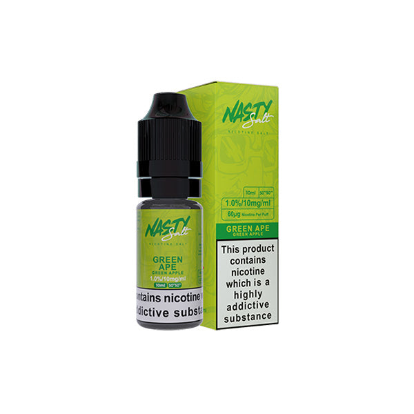 10mg Nasty Salts 10ml Green apple (50VG/50PG