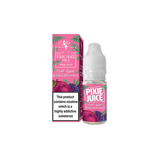 10mg Pixie Juice Volume 2 10ml Nic Salts Pink Apple Blackberries (50VG/50PG)