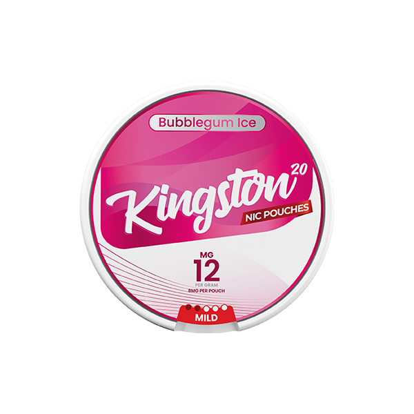 12mg Kingston Nicotine Pouches Bubblegum ice - 20 Pouches