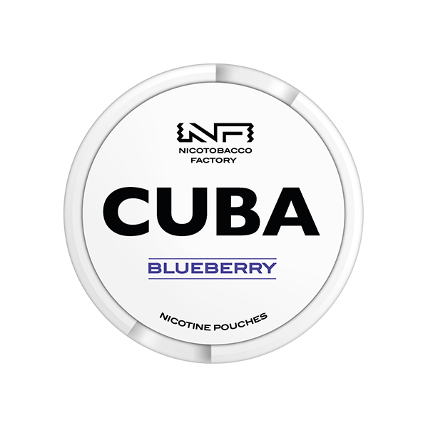 16mg CUBA White Nicotine Pouches Bluberry - 25 Pouches