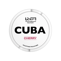 16mg CUBA White Nicotine Pouches  Cherry- 25 Pouches