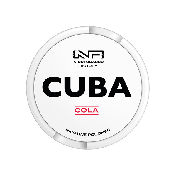 16mg CUBA White Nicotine Pouches   Cola- 25 Pouches