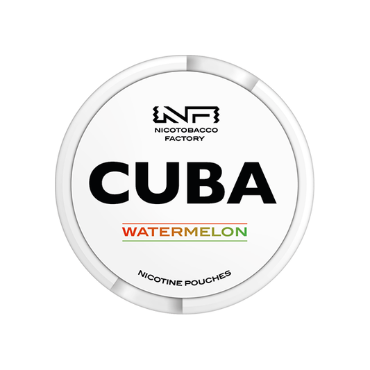 16mg CUBA White Nicotine Pouches Watermelon- 25 Pouches