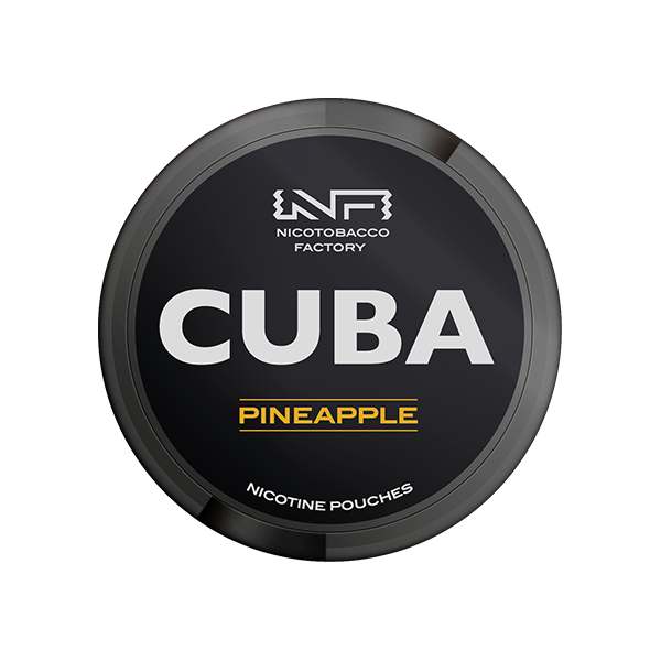 43mg CUBA Black Nicotine Pouches PIneapple- 25 Pouches