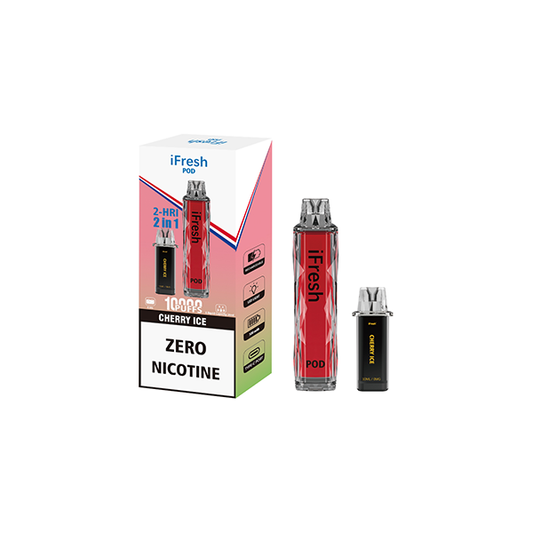 IFresh 10000 2-HRI Disposable Pod Kit 10000 Puffs Cherry Ice