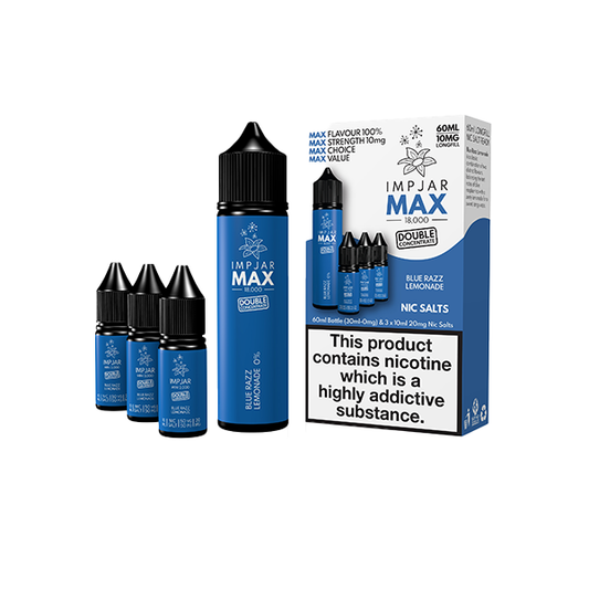 Imp Jar Max 60ml Longfill Includes 3x 20mg Nic Salts Blue Razz Lemonade      