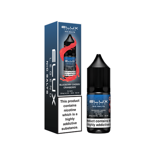 10mg Elux Legend 10ml Nic Salts (50VG/50PG) Blueberry Cherry Cranberry Vape Flavours