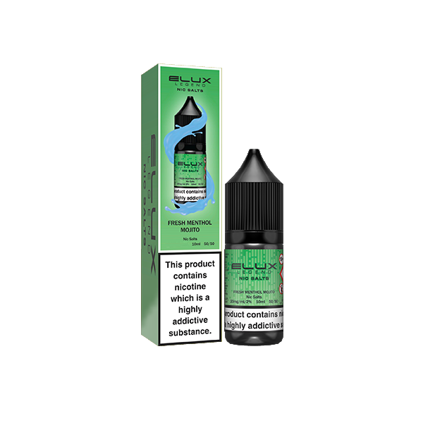 10mg Elux Legend 10ml Nic Salts (50VG/50PG) Fresh Menthol Mojito Vape Flavours