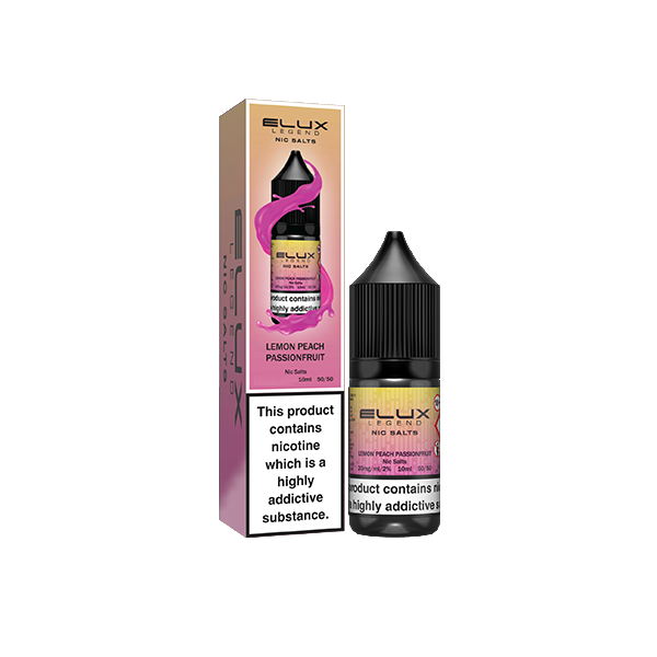 10mg Elux Legend 10ml Nic Salts (50VG/50PG) Lemon peachPassionfruit Vape Flavours