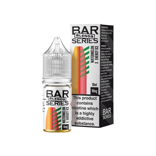 10mg Bar Series Blends 10ml Nic Salts (50VG/50PG) watermelon energy ice Vape Flavours