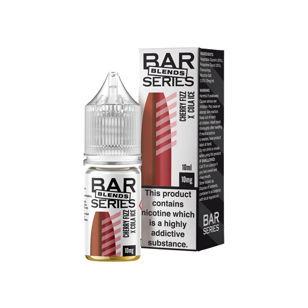 10mg Bar Series Blends 10ml Nic Salts (50VG/50PG) Cherry Fizz Cola ice Vape Flavours