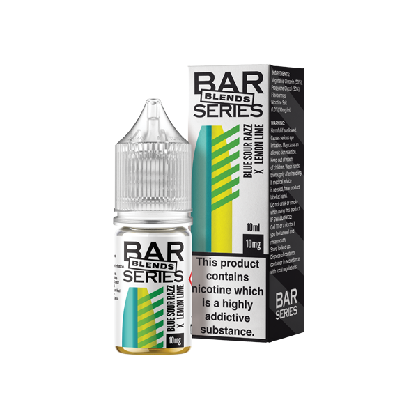 10mg Bar Series Blends 10ml Nic Salts (50VG/50PG) Blue Sour Razz Lemon Lime Vape Flavours