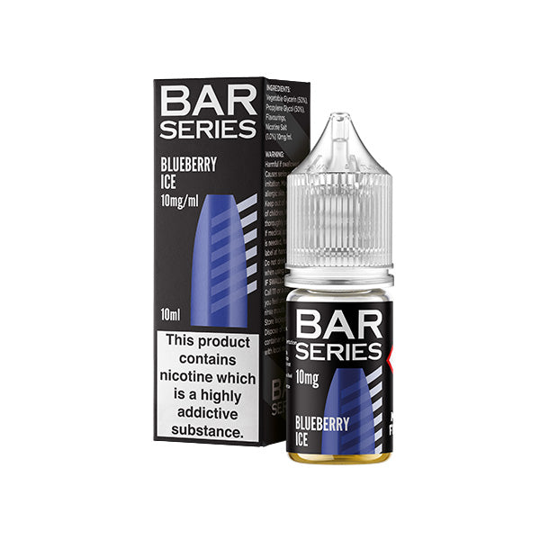 10mg Bar Series 10ml Nic Salts (50VG/50PG) Blueberry Ice Vape Flavours