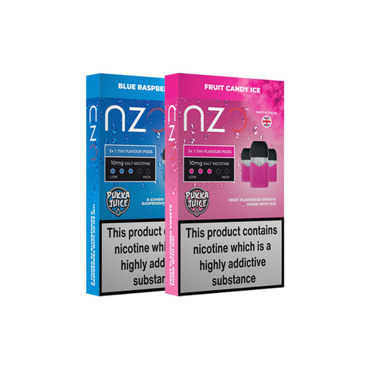 NZO 20mg Pukka Juice Salt Cartridges with Red Liquids Nic Salt (50VG/50PG)