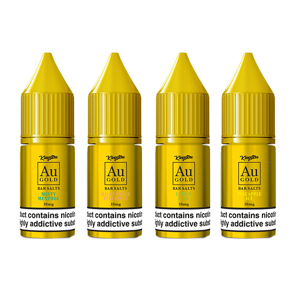 10mg AU Gold By Kingston Nic Salt 10ml (60VG/40PG) Vape Flavours