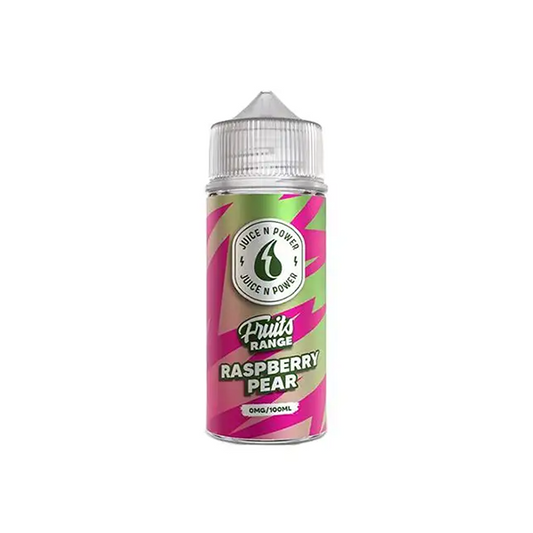 0mg Juice N Power Shortfills 100ml (70VG/30PG) Raspberry Pear flavours