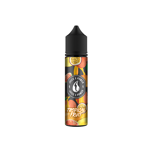 0mg Juice N Power Shortfills 50ml (70VG/30PG) Tropical Fruit Flavours