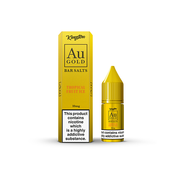 10mg AU Gold By Kingston Nic Salt 10ml (60VG/40PG) Tropical Fruit Vape Flavours