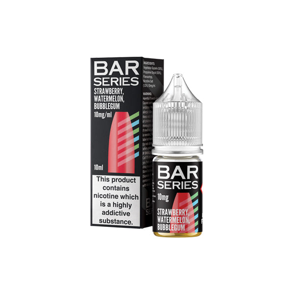 10mg Bar Series 10ml Nic Salts (50VG/50PG) Srawberry Watermelon Bubblegum Vape Flavours