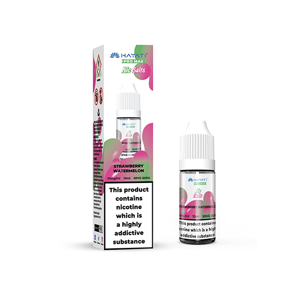 10mg Hayati Pro Max Nic Salts 10ml Strawberry Watermelon Vape Flavours