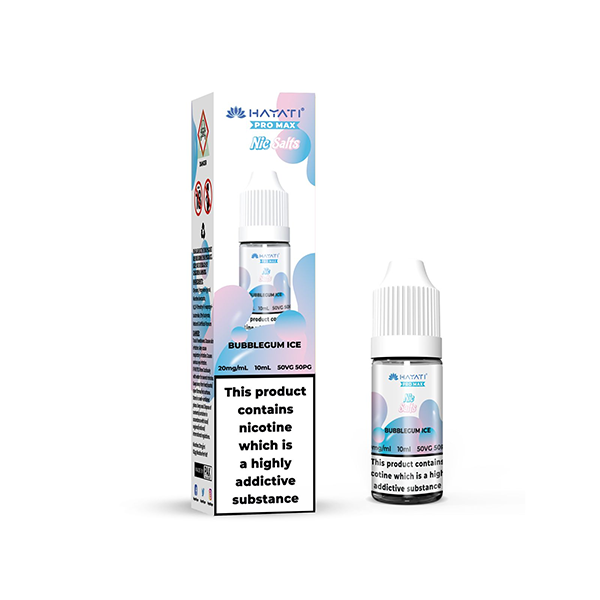 10mg Hayati Pro Max Nic Salts 10ml Bubblegum Ice Vape Flavours