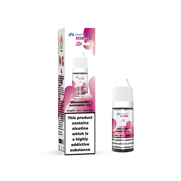 10mg Hayati Pro Max Nic Salts 10ml StrawBerry Raspberry Ice Vape Flavours