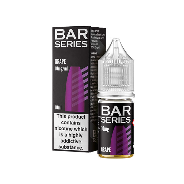 10mg Bar Series 10ml Nic Salts (50VG/50PG) Grape Flavours