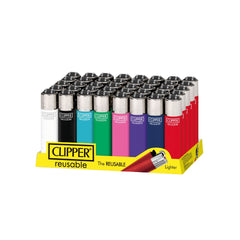 40 Clipper CP22 Classic Micro Flint Solid Branded Lighters - CP1C115UKH