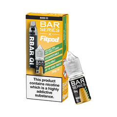 20mg Bar Series x Fitpod RBAR QI Refillable Disposable Vape & 10ml Nic Salt - 6000 Puffs