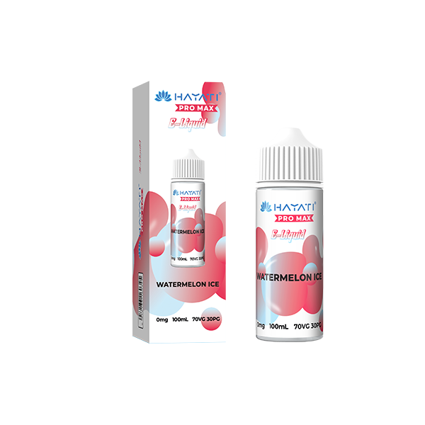 0mg Hayati Pro Max 100ml Shortfill (70VG/30PG) Watermelon Ice Vape Flavours