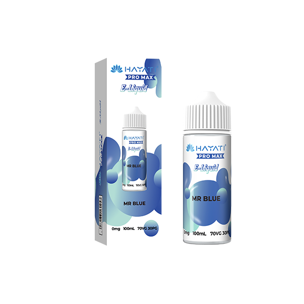 0mg Hayati Pro Max 100ml Shortfill (70VG/30PG) Mr Blue Vape Flavours