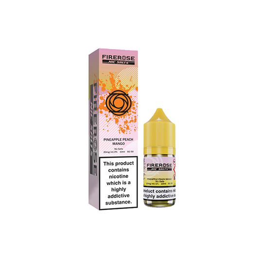 10mg Elux Firerose 5000 Nic salts 10ml (50VG/50PG) Pineapple peach mango vape flavours